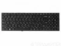 Клавиатура для ноутбука Samsung RV511, черная без рамки, горизонтальный Enter