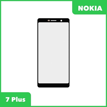 Стекло для переклейки дисплея Nokia 7 Plus, черный