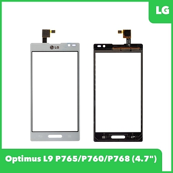 Сенсорное стекло (тачскрин) для LG Optimus L9 P765, P760, P768, белый
