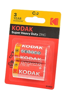 Батарейка (элемент питания) Kodak Extra Heavy Duty R14 BL2, 1 штука