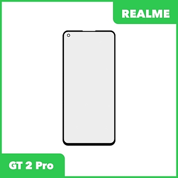 Стекло + OCA пленка для переклейки Realme GT 2 Pro (черный)